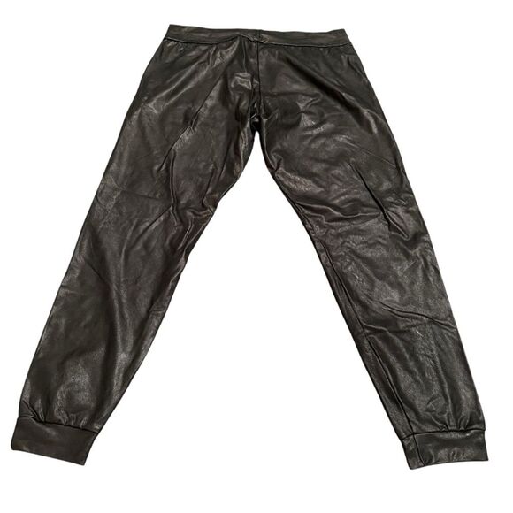 Commando Size XL Faux Leather Jogger Pants Black Closet Staple Baddie‎ Classic - Picture 5 of 14